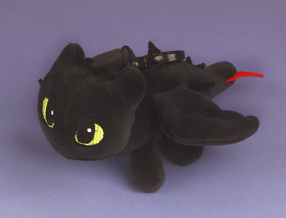 How To Train Your Dragon 3 Toothless Light Fury Keychain keyring Plush Doll 12cm