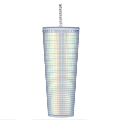 Starbucks Korea Limited * 22  Soft White Grid Cold Cup 709 ml 2022 Summer 24 oz