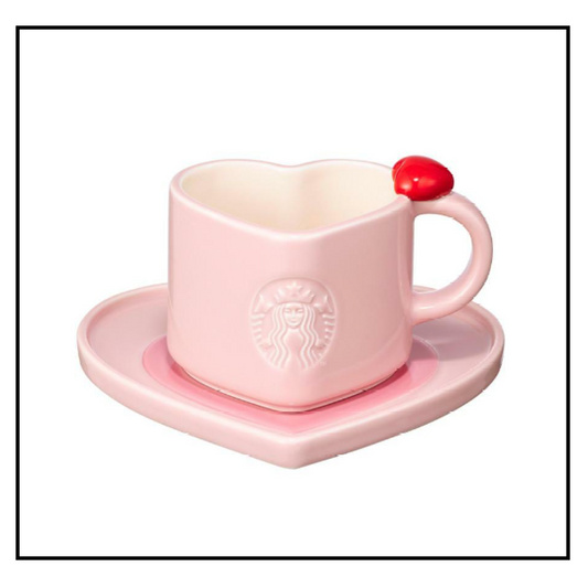 Starbucks Korea 2024 * Be Mine Heart Mug&Saucer 237ml Valentine's Day Promotion