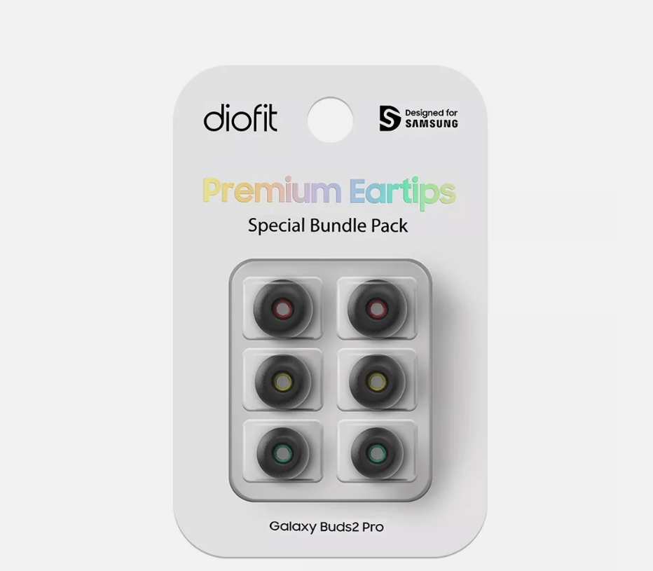 diofit Galaxy Buds2 Pro Premium MULTI FLANGE Eartips  S/M/L Samsung Authorized