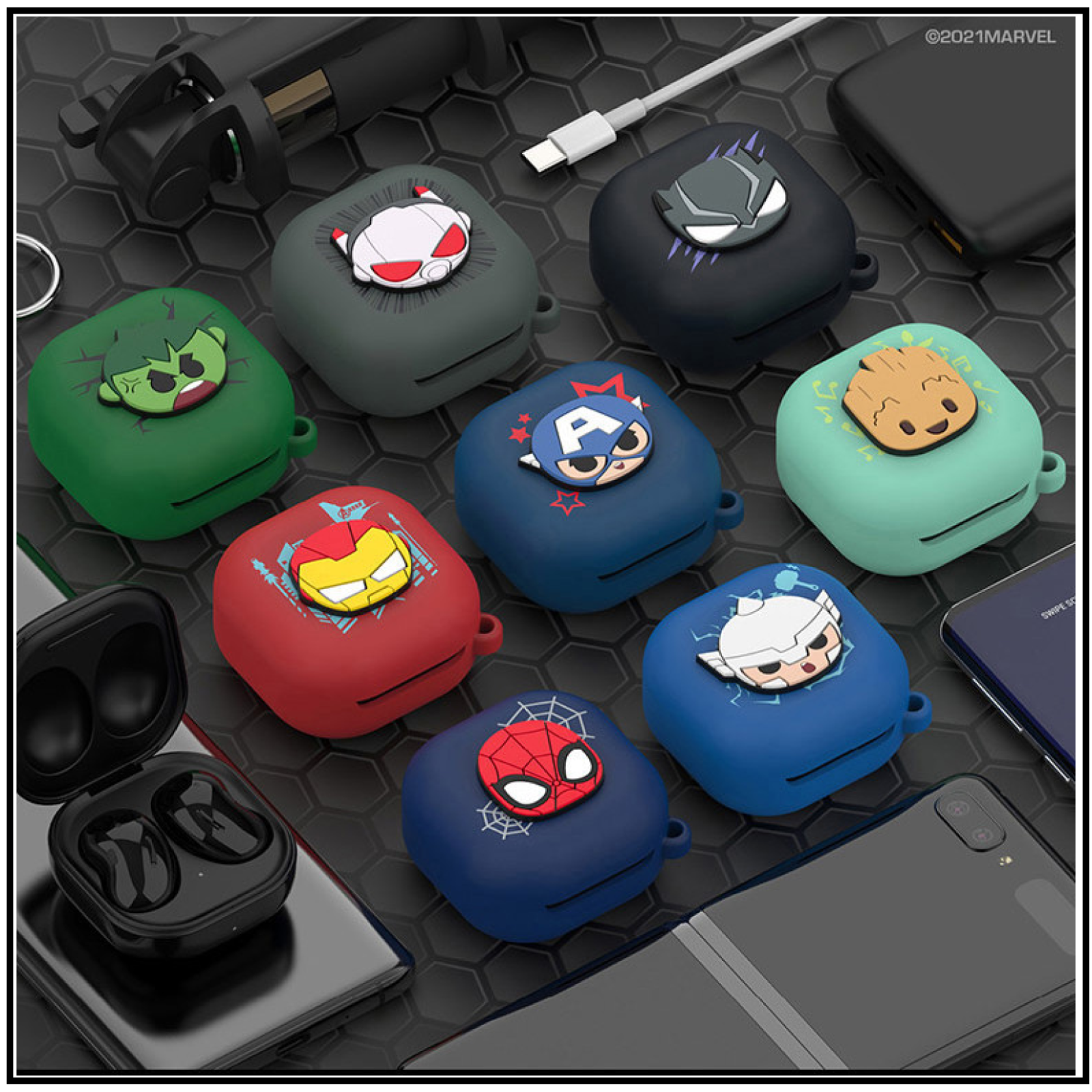 Galaxy Buds 2 Pro MARVEL Case Cover Buds Pro Live Authentic MARVEL Product