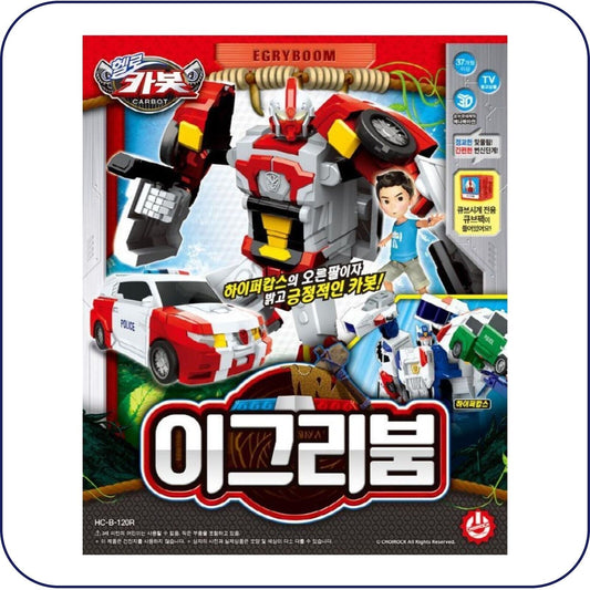 Hello Carbot EGRYBOOM * Transformer Robot Police Car Action Figure Korean Toy
