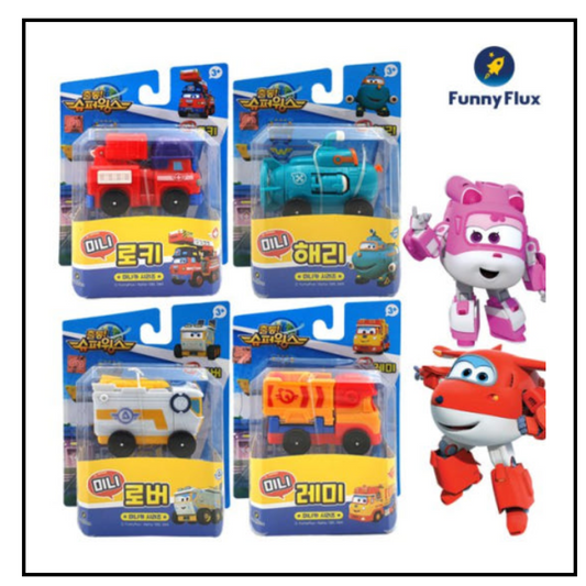 Super Wings Season 4 Mini Transformer SPARKY REMI ROVER WILLIE Korean Toy