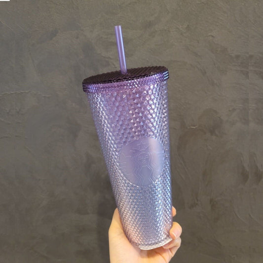 Starbucks 2022 Korea Limited * 22 Cherry Blossom Purple Beam Stud Cold Cup 710ml
