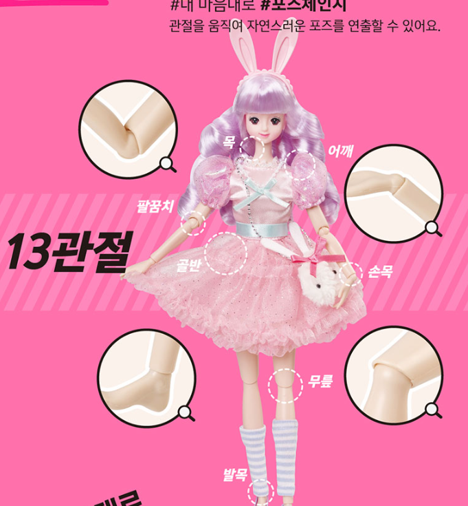 Mimi World Fashion Mimi Party Shot Korean Barbie Ball Joint Doll Toy