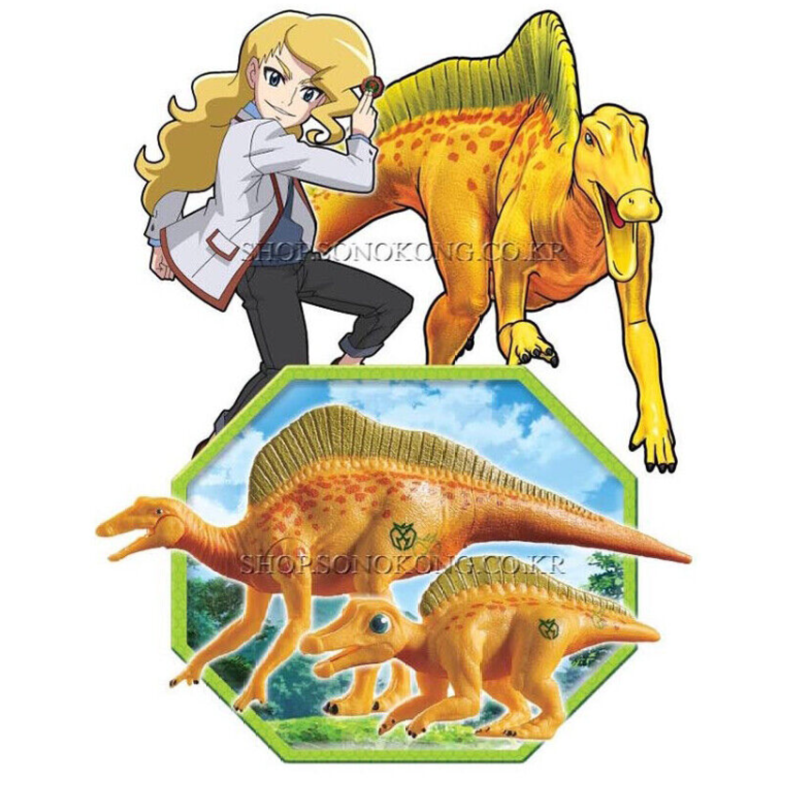 Dino Mecard Double Figure OURANOSAURUS OURANO Dinosaur Tinysaur Figure set