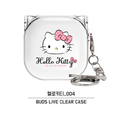 Samsung Galaxy Buds2/Pro/Live sanrio HELLO KITTY Clear Keyring Cover Case