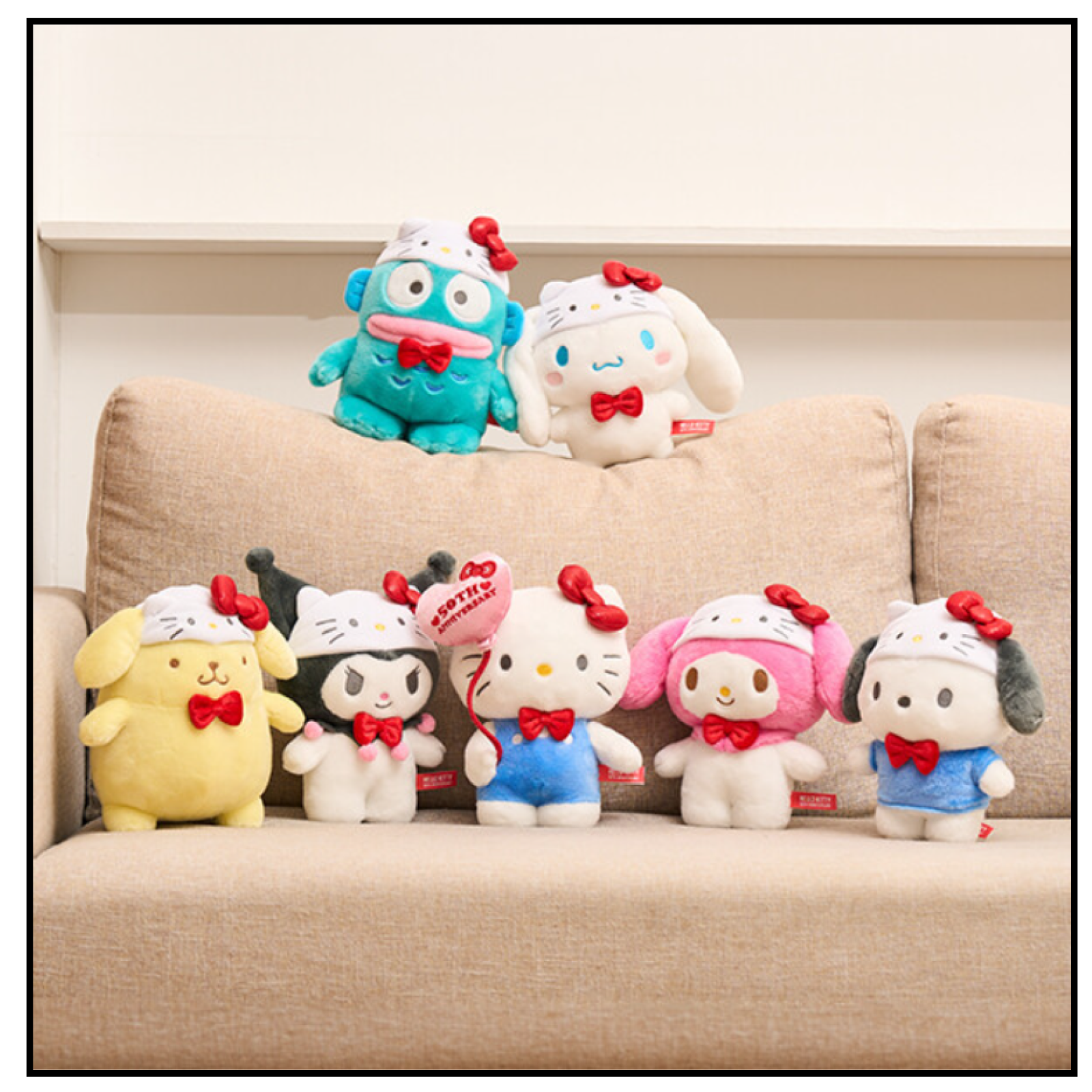 Sanrio Characters Hello Kitty 50th Anniversary 7 Type M Size Plush Doll / In Box