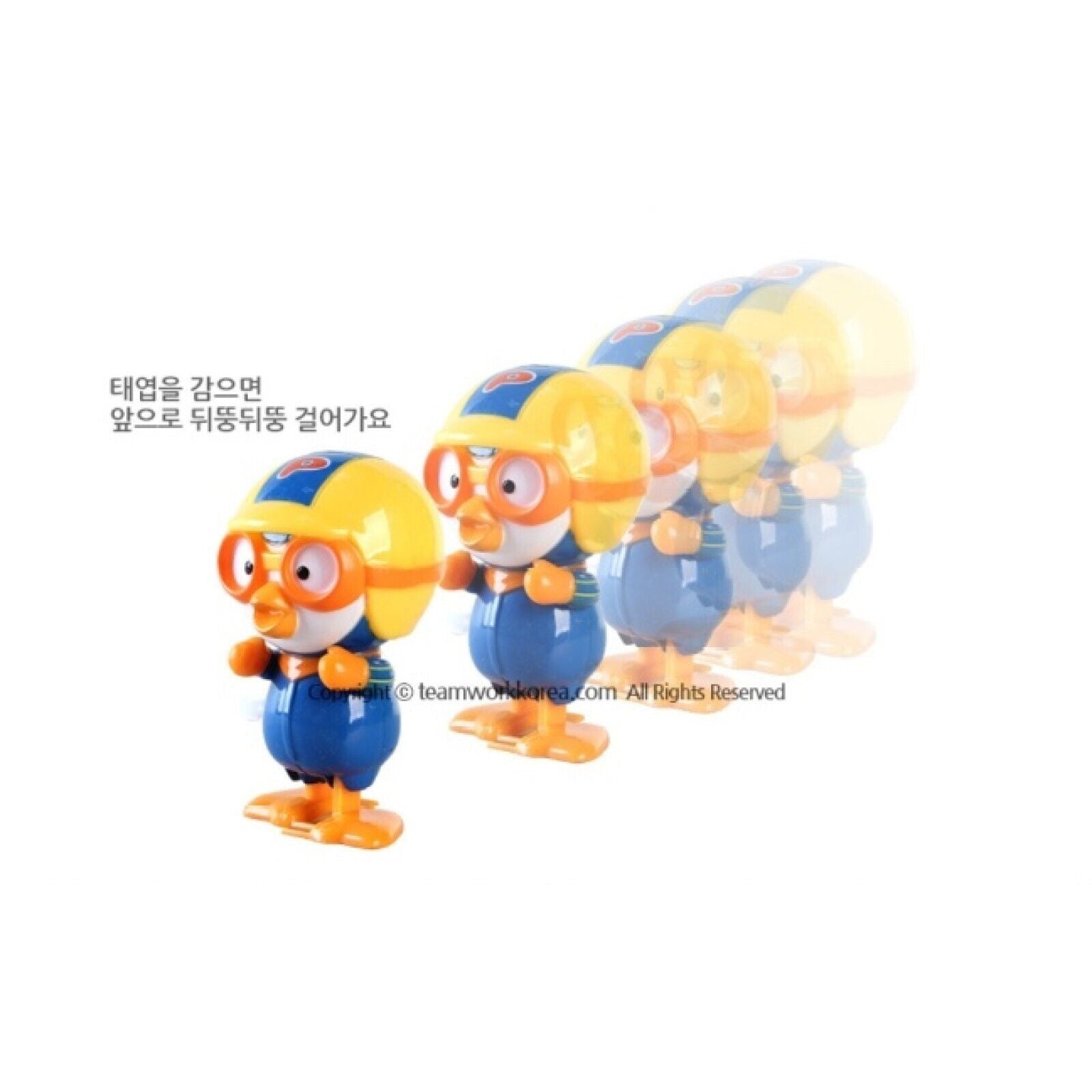 Pororo & Friends Wind Up Walking Toy 4 pcs Set Clockwork Figure Miniature